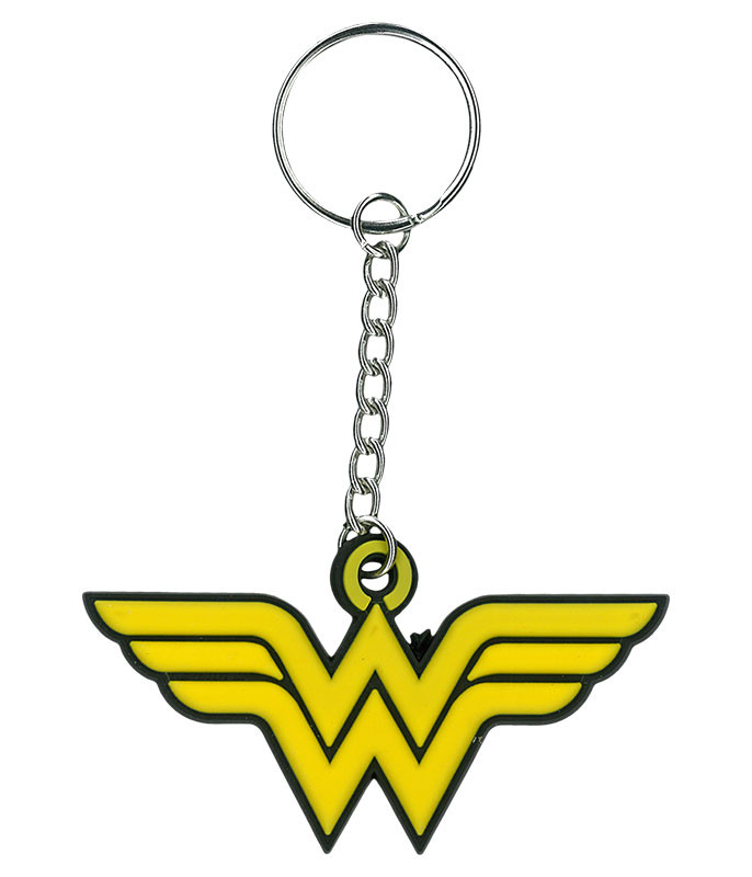 Wonder Woman Rubber Keychain Liquid Blue