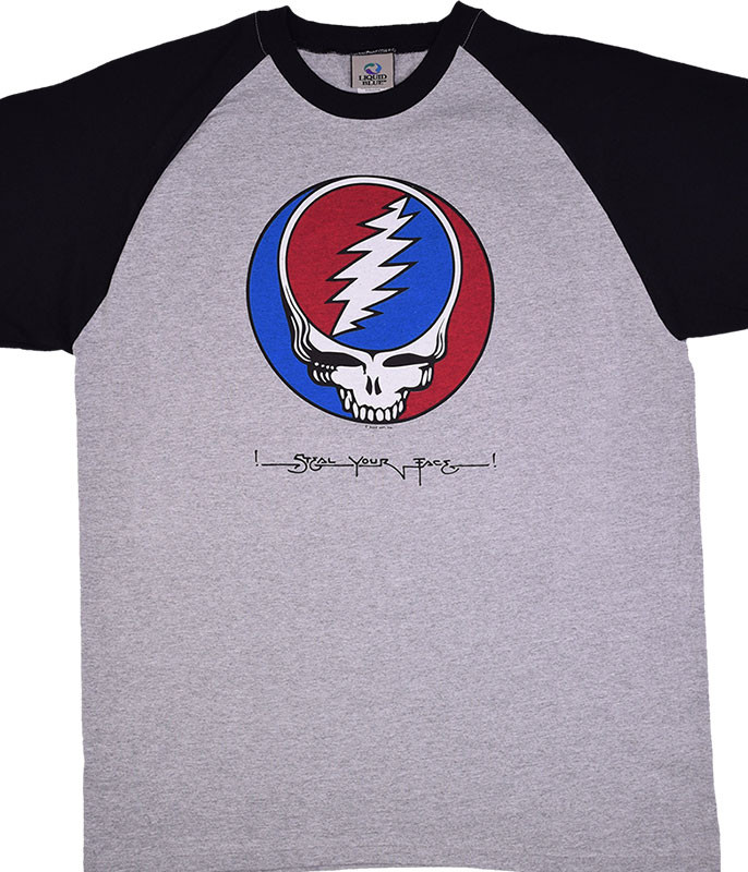 Grateful Dead SYF Raglan Heather T-Shirt Tee Tee Liquid Blue