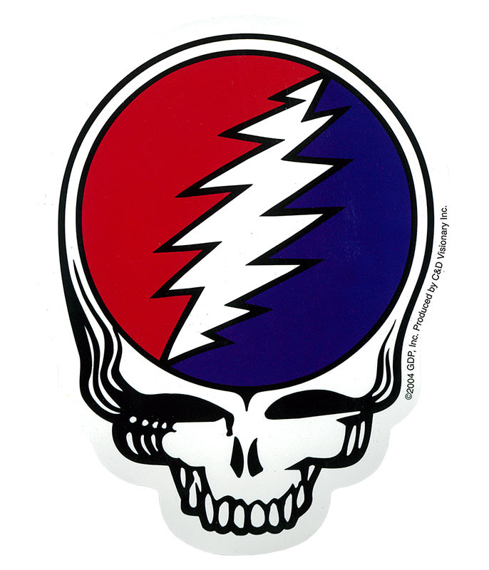 希少！純銀製　限定 グレイトフルデッド SYF Grateful dead Grateful Dead GD SYF Die Cut Sticker Liquid Blue