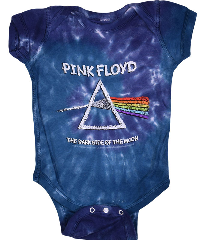 Pink Floyd Dark Side Chalk Tie-Dye Onesie Liquid Blue