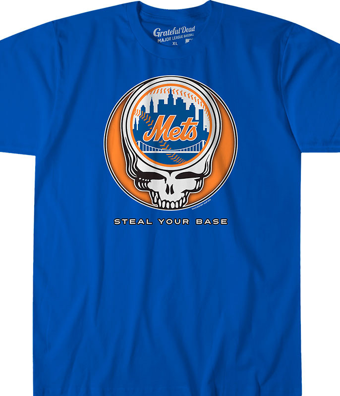 MLB New York Mets GD Steal Your Base Blue Athletic T-Shirt Tee