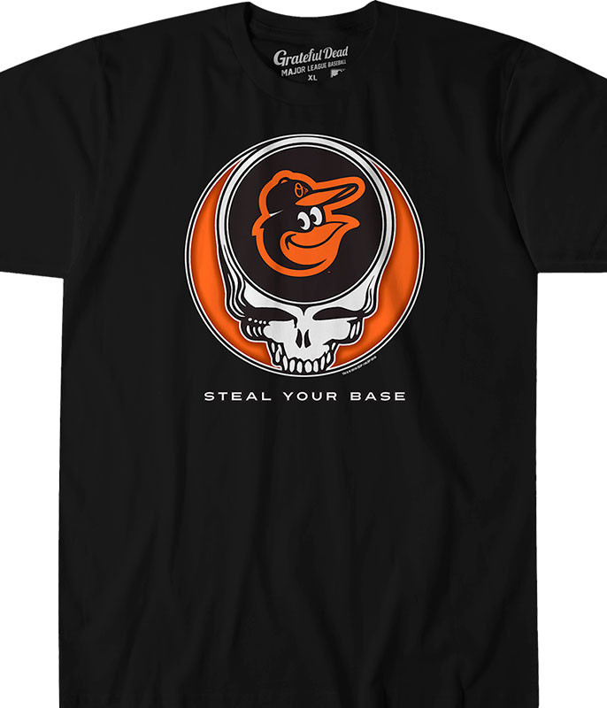 MLB Baltimore Orioles GD Steal Your Base Black Athletic T-Shirt