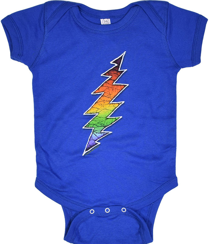 Grateful Dead GD Bolt Blue Onesie