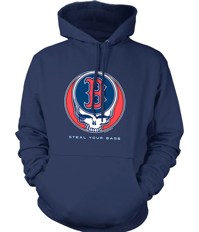 MLB Boston Red Sox GD Steal Your Base Navy Hoodie Liquid Blue