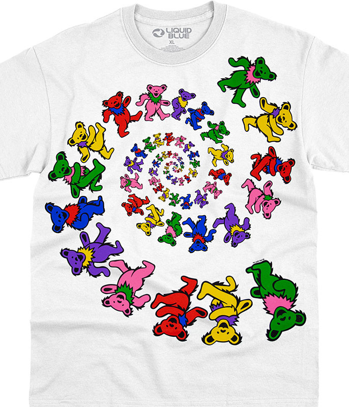 T-Shirt Grateful Dead Bears Spiral Tie Dye
