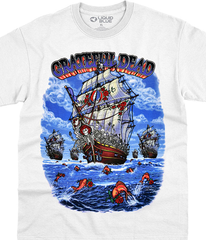 Grateful Dead Ship of Fools Tie Dye T Shirt