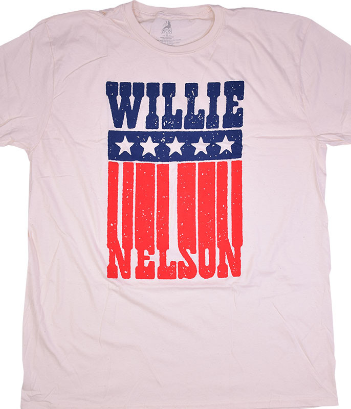 Willie Nelson American Name Tan T-Shirt Tee