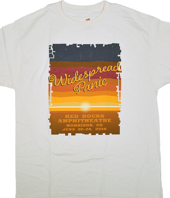 Widespread Panic Red Rocks White T-Shirt Tee