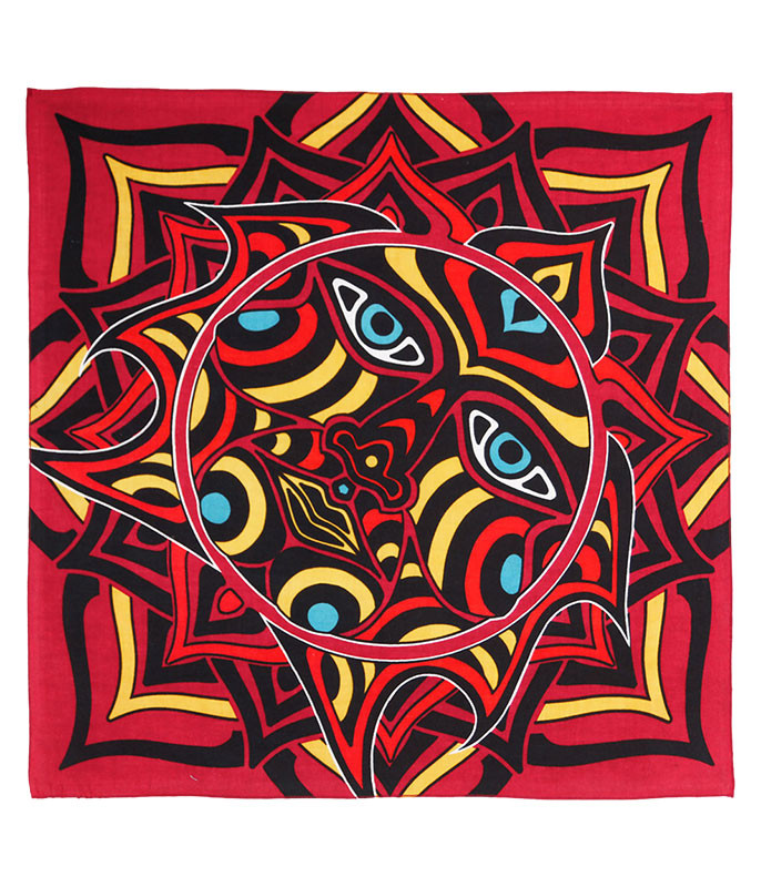 Red Sun Face Bandana