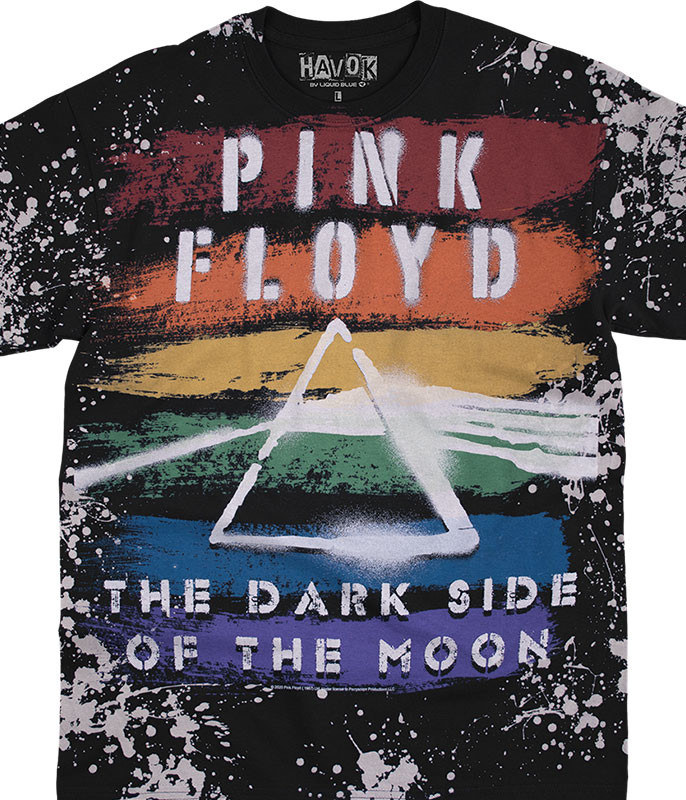 Pink Floyd Spectrum Havok Black T-Shirt Tee Liquid Blue