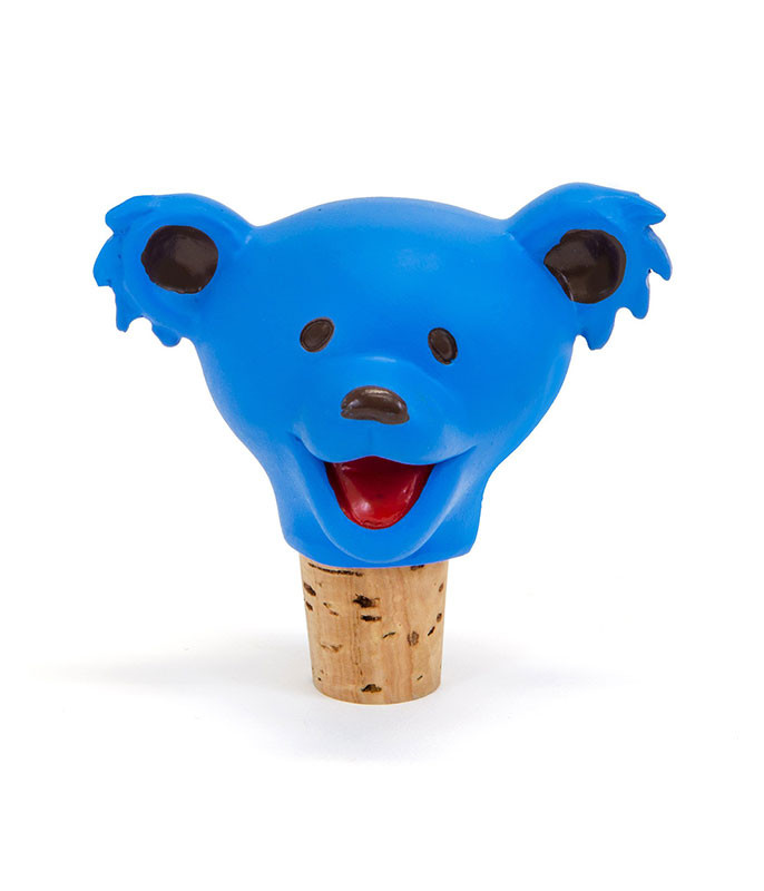 Grateful Dead Dancing Bear Head Blue Bottle Stopper