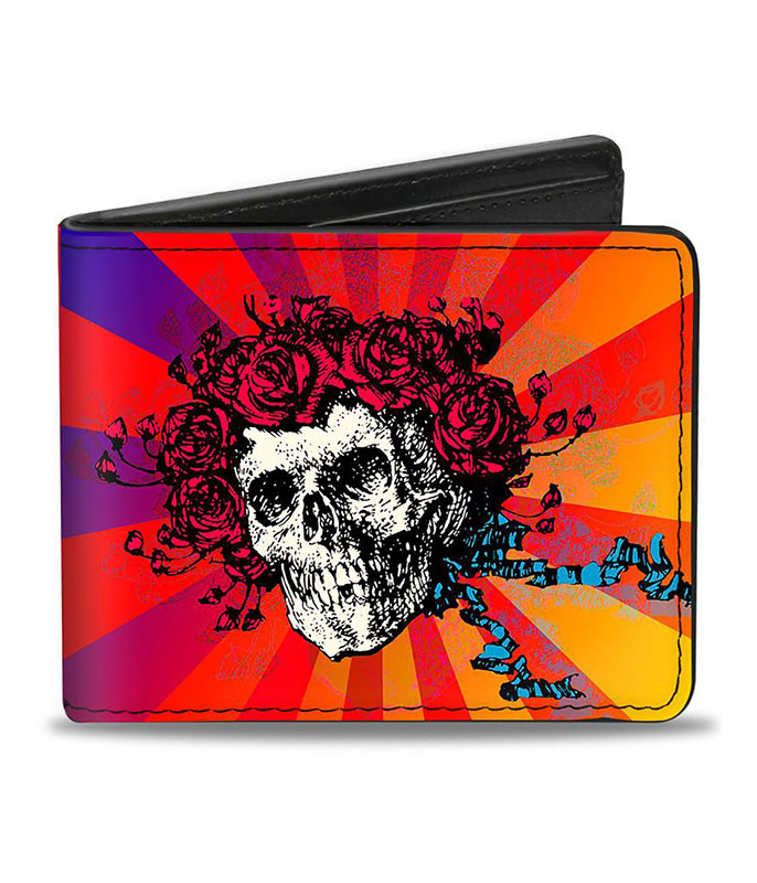 Grateful Dead GD Skull and Roses Ombre Bi-Fold Wallet