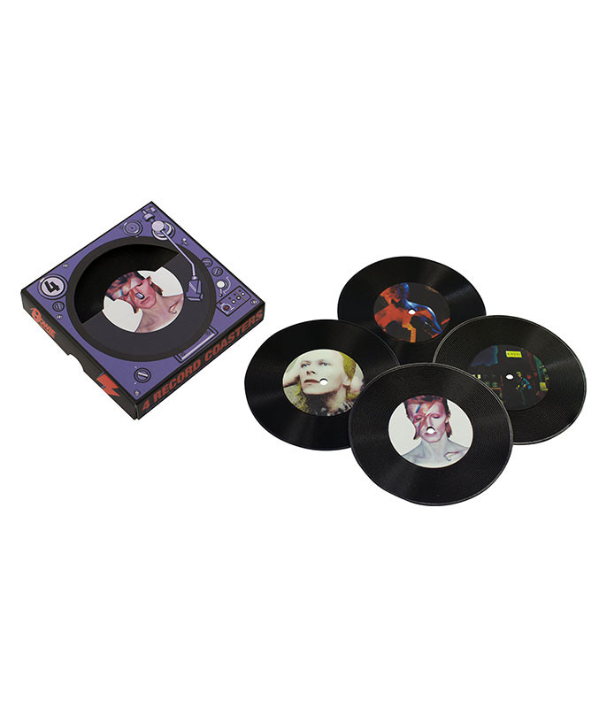 David Bowie Records Coaster Set