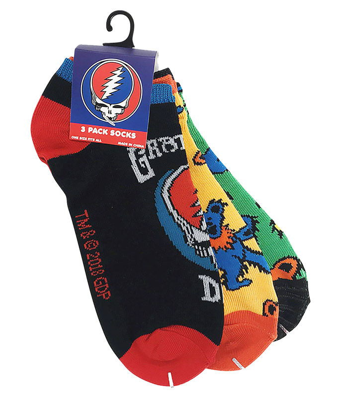 Grateful Dead 3 Pack Ankle Socks