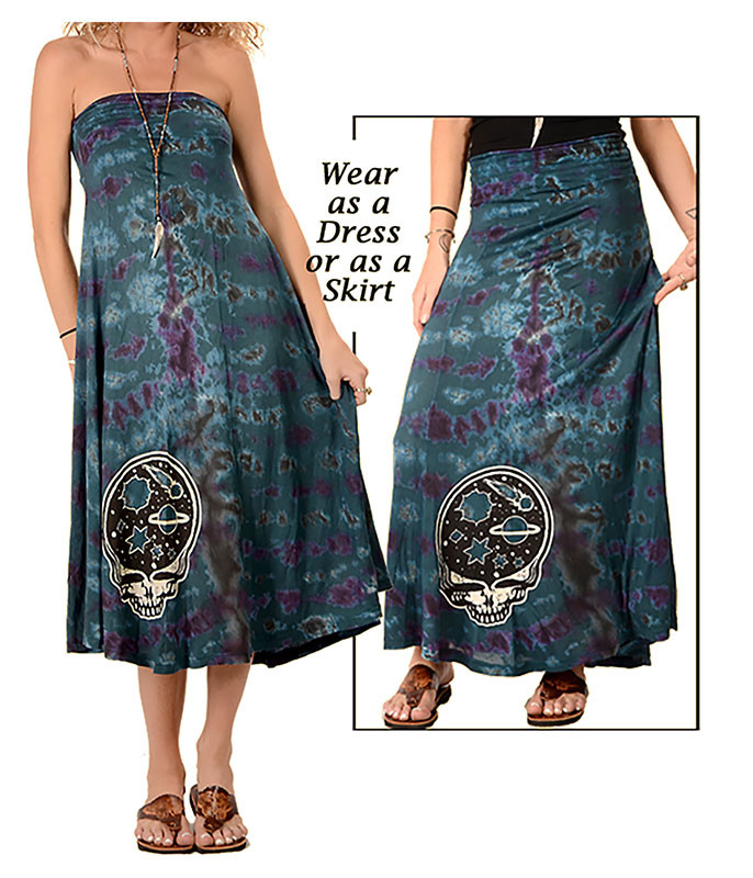 Grateful Dead Space Your Face Tie-Dye Skirt