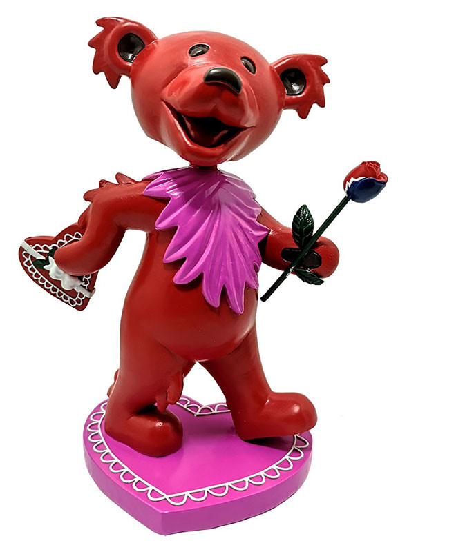 Grateful Dead Bobblehead Dancing Love Bear Red