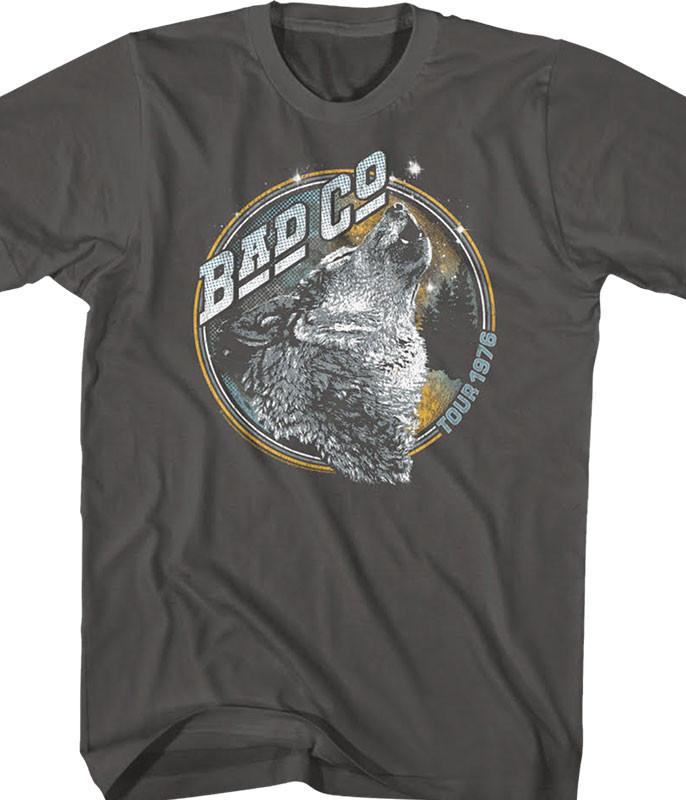 Peter Dawson Apparel Bad Company Logo T-Shirt - Black Band Merch Tee, Large, 100% Cotton