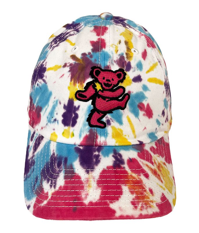 Grateful Dead Dancin Bear Tie-Dye Hat Liquid Blue