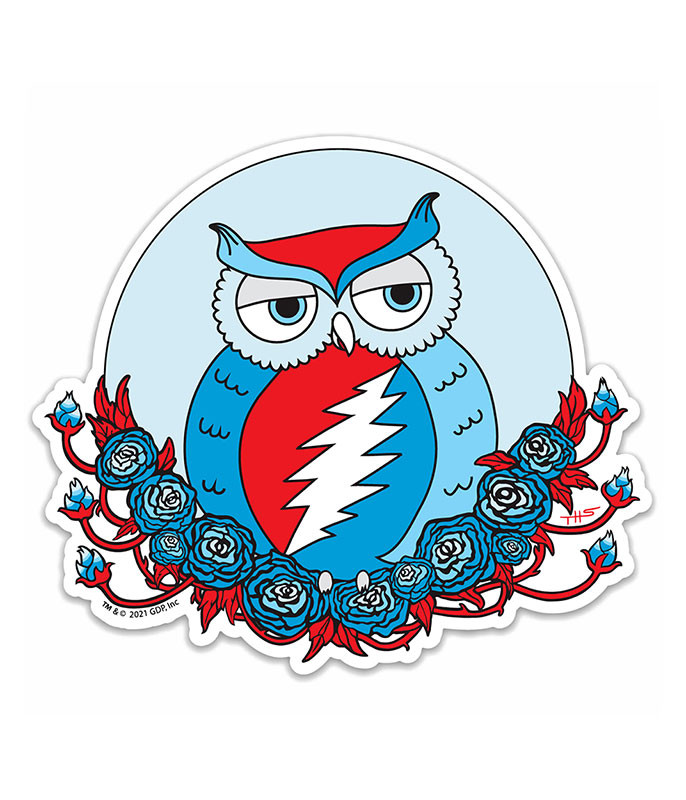 Grateful Dead Owl Sticker