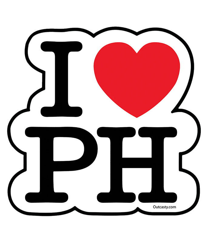 I Heart Phish Sticker Liquid Blue