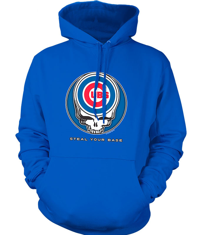 MLB Chicago Cubs GD Steal Your Base Blue Hoodie Liquid Blue