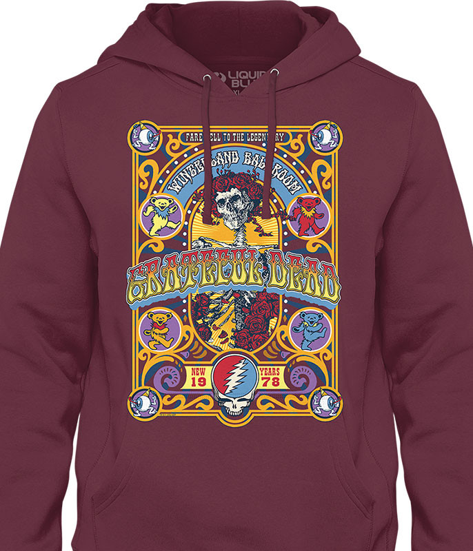 Grateful Dead Closing Of Winterland Hoodie by Liquid Blue