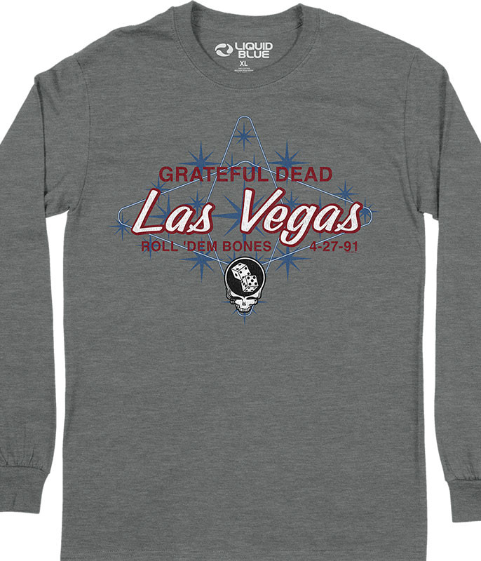 Grateful Dead Las Vegas Long Sleeve T-Shirt Tee by Liquid Blue