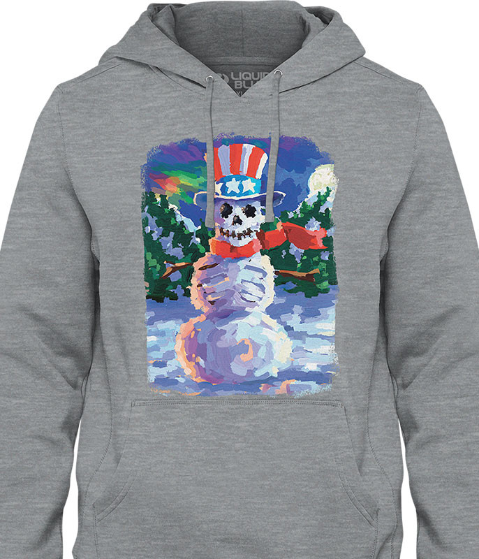 Liquid Blue Snowman Skeleton Hoodie by Liquid Blue