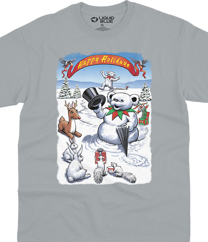 Grateful Dead Snowman Bear T-Shirt Tee by Liquid Blue