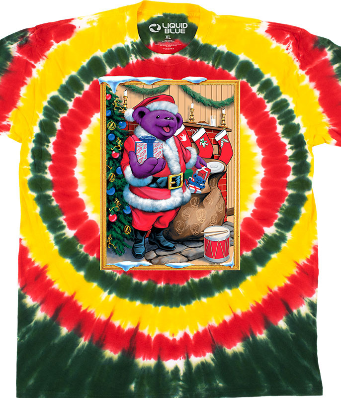 Grateful Dead Santa Bear T-Shirt Tee by Liquid Blue