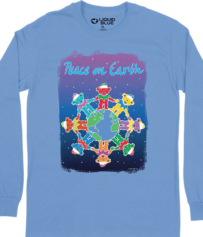 Grateful Dead Peace On Earth Long Sleeve T-Shirt Tee by Liquid Blue