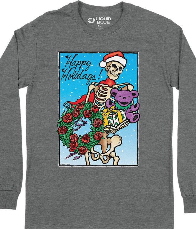 Grateful Dead Bertha Claus Long Sleeve T-Shirt Tee by Liquid Blue