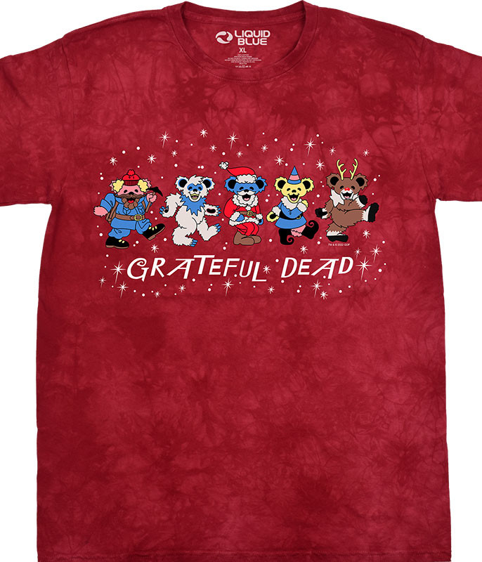 Grateful Dead Dead Nose Reinbears T-Shirt Tee by Liquid Blue display picture 1