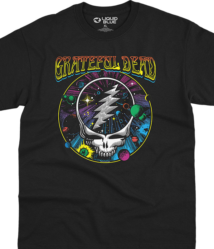 Grateful Dead Steal Your Face T Shirt Mens Licensed Rock N Roll Band Tee Black E - Foto 8