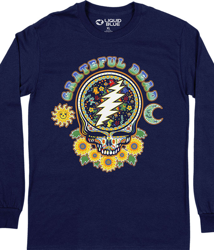 Grateful Dead Steal Your Face Day Of The Dead Long Sleeve T-Shirt Tee by Liquid Blue