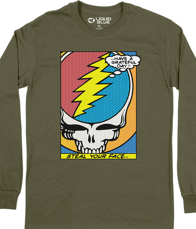 De Vita Beata Maglietta Grateful Dead Boston Garden '91 - Leggendaria Con Garcia, Wier, Lesh, Taglie M-XXL, Verde, Cotone T-shirt Liquid Blue Grateful Dead De Vita Beata Maglietta Grateful Dead Boston Garden '91 - Leggendaria Con Garcia, Wier, Lesh, Taglie M-XXL, Verde, Cotone T-shirt Liquid Blue Grateful Dead