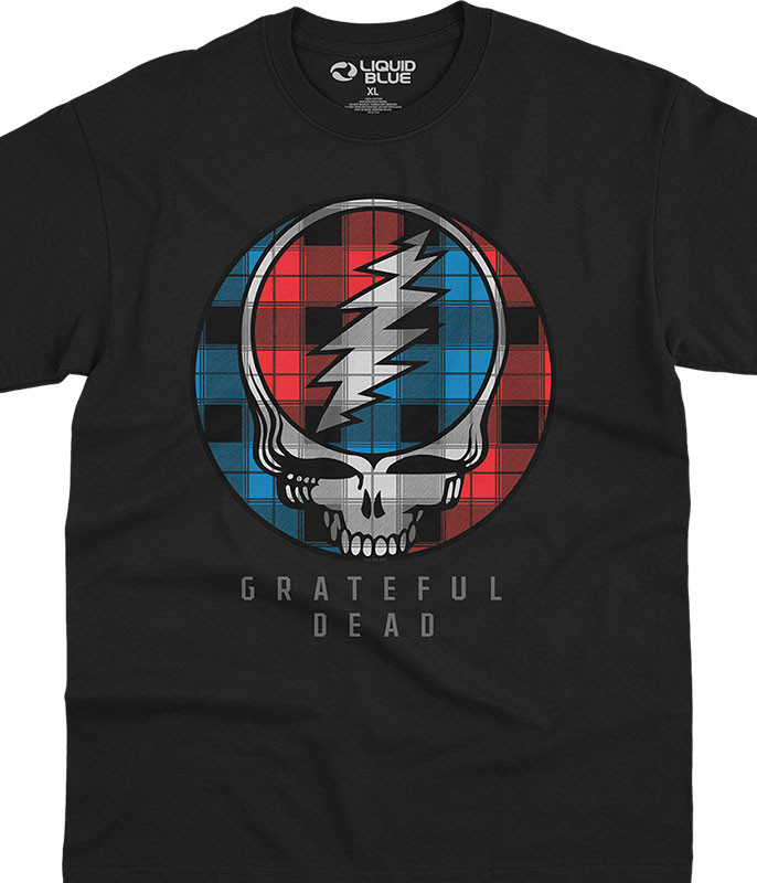 Grateful Dead Steal Your Plaid T-Shirt Tee by Liquid Blue