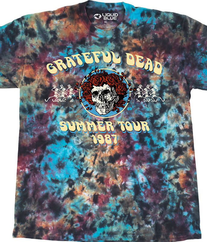 Grateful Dead Bertha Summer Tour 87 T-Shirt Tee by Liquid Blue