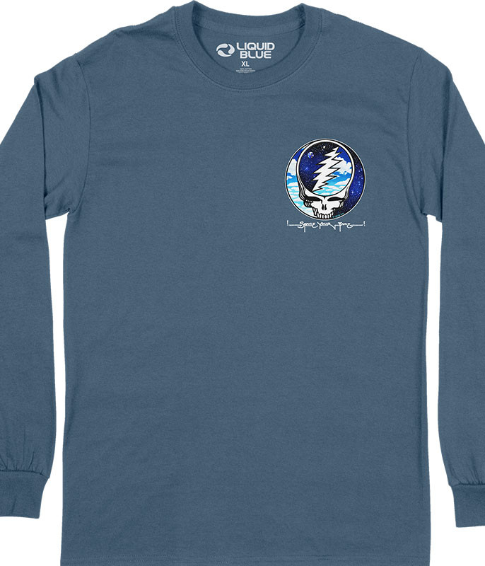 Grateful Dead Steal Your Sky Space Chest Long Sleeve T-Shirt Tee by Liquid Blue