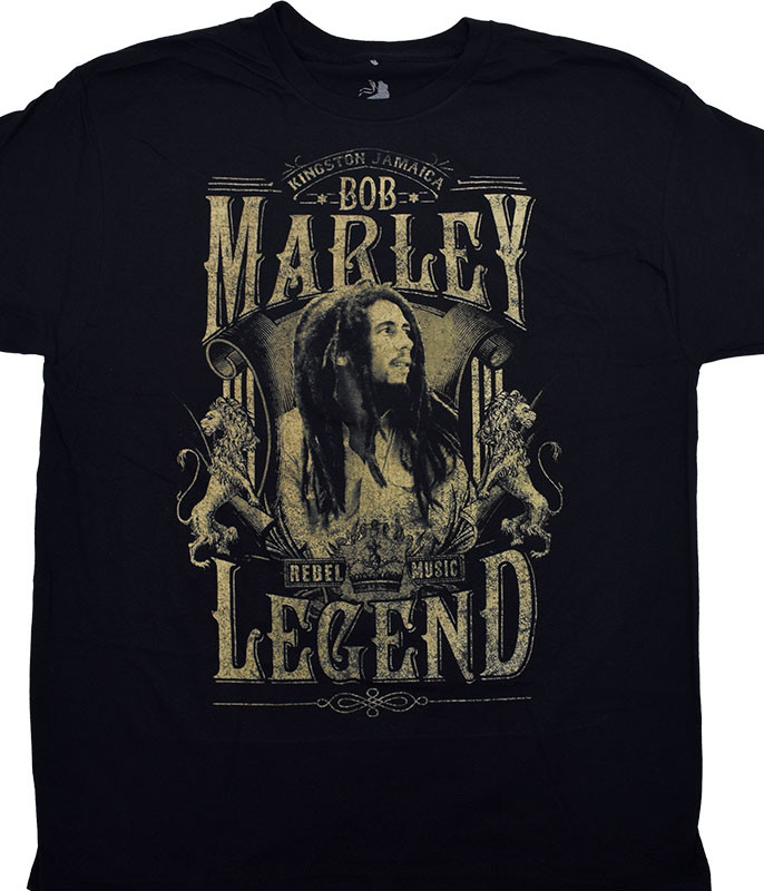 Bob Marley Rebel Legends Black T-Shirt Tee