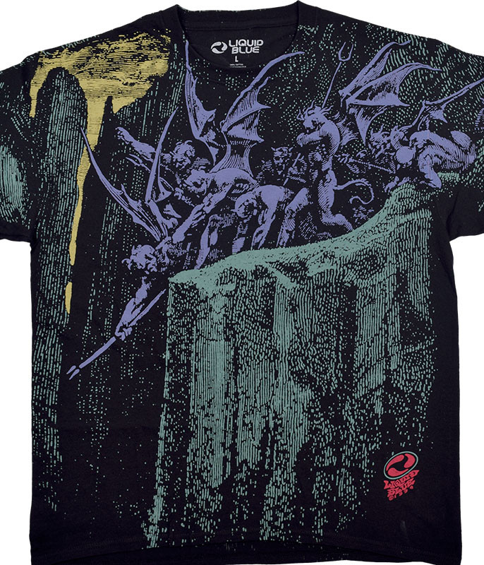 1994 Classic Re-Issue Dore Demons Black T-Shirt Tee Liquid Blue