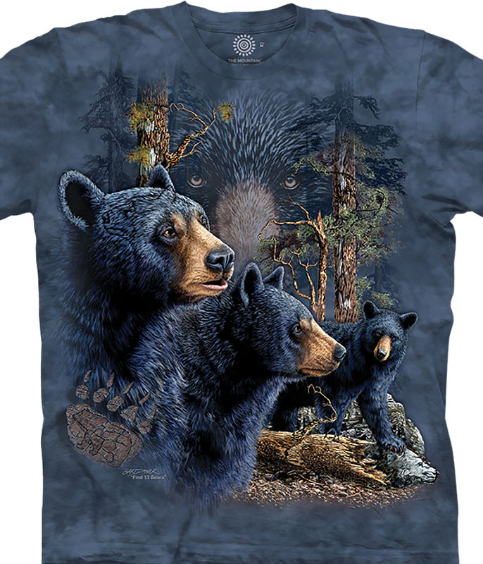希少　レア　アルフィーグッズ　Magical Bear 1990年 黒Tシャツ Find 13 Black Bears Classic Cotton T-Shirt by The Mountain