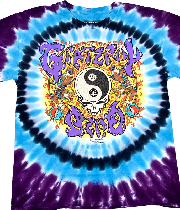 Grateful Dead Chinese New Year Tie-Dye T-Shirt Tee Liquid Blue