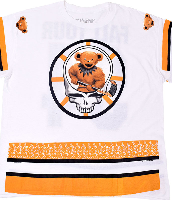 Grateful Dead Golden Bear White T-Shirt Tee Liquid Blue