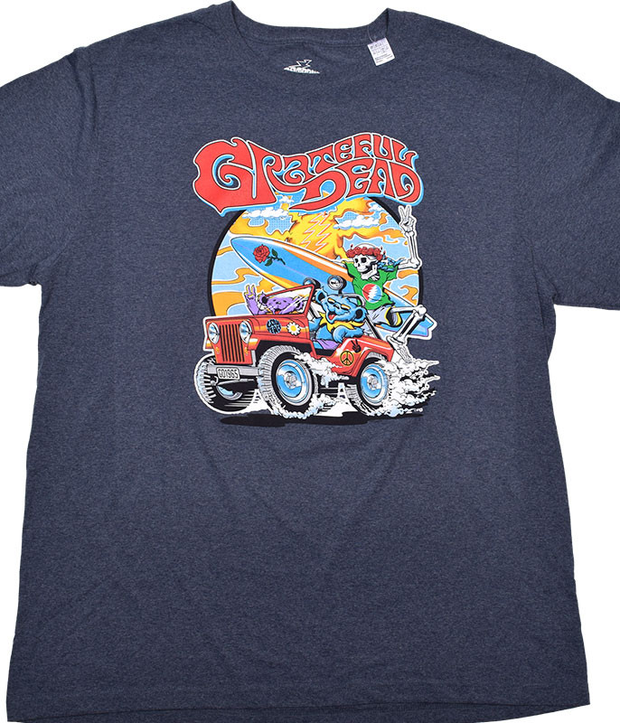 Grateful Dead Jeep Gang Big & Tall Blue Heather Clearance T-Shirt