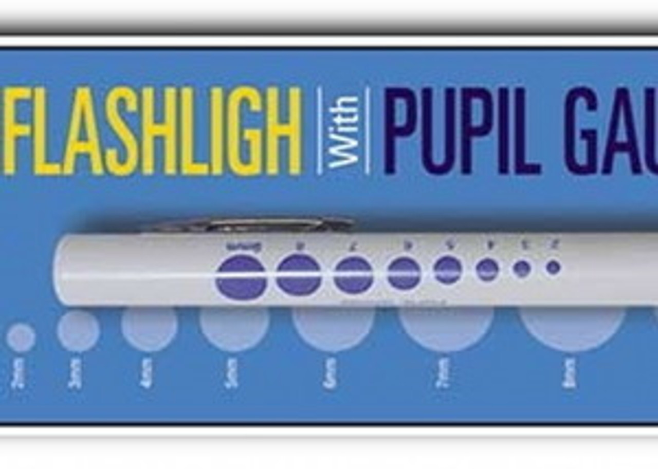 Pupil Light , Pen Penlight , w/ Gauge , 6 Pack , md-FL1021BULK-6