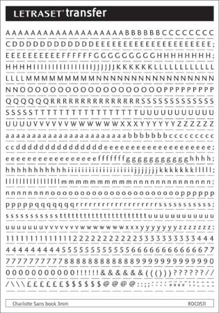 3mm Charlotte Sans Book RDC0531 24331.1410801155 Duratype The Length Of Time Do Dry Transfer Letters Last?