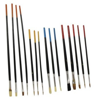 Art Brush Set , 15 Paint Brushes FLS Discount Supplies