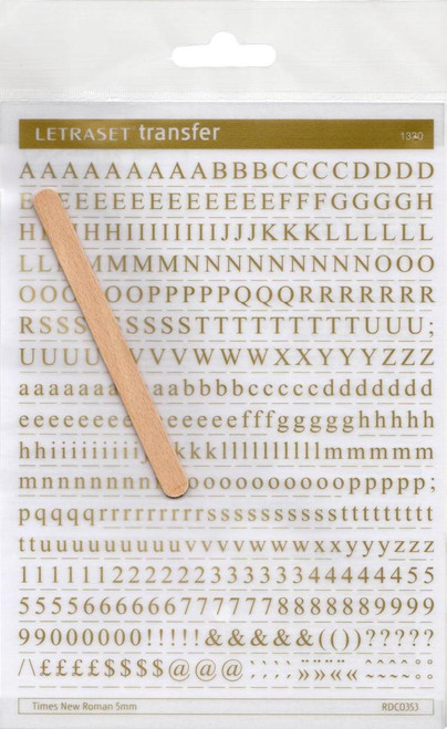 Dry Transfer Lettering Gold Letraset