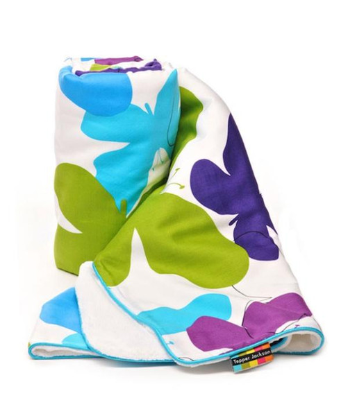 Baby Blanket with Fleece lining in Mariposa